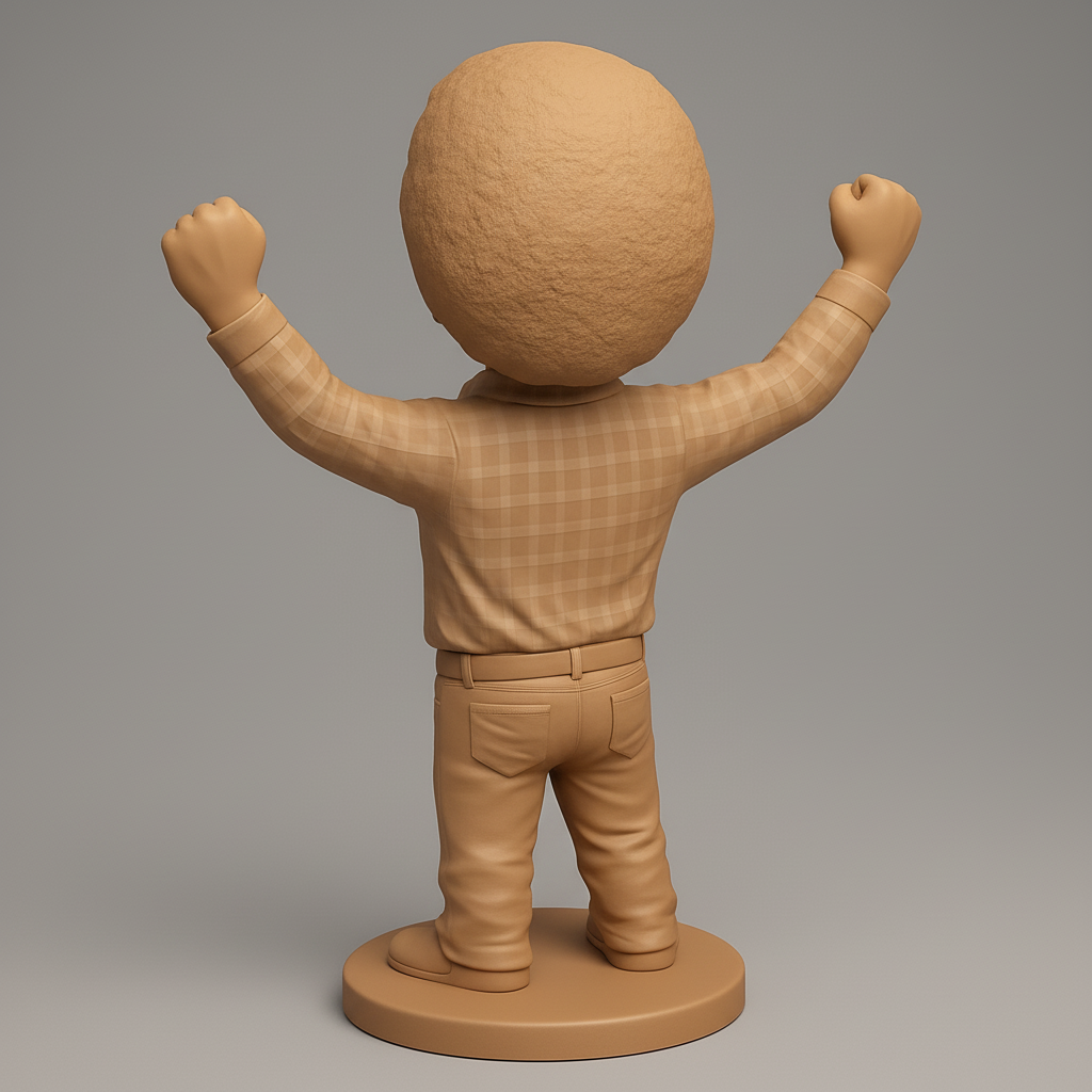 face to 3d model ai-3D portrait printing from photo_Victory Bobblehead: Celebrate Success!