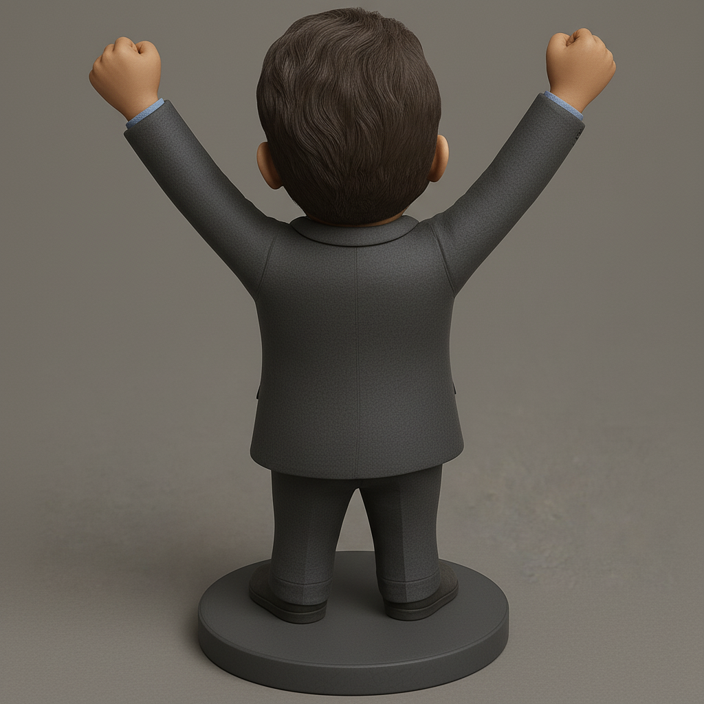 face to 3d model ai-3D portrait printing from photo_Celebration Bobblehead: A Toast to Your Triumphs!