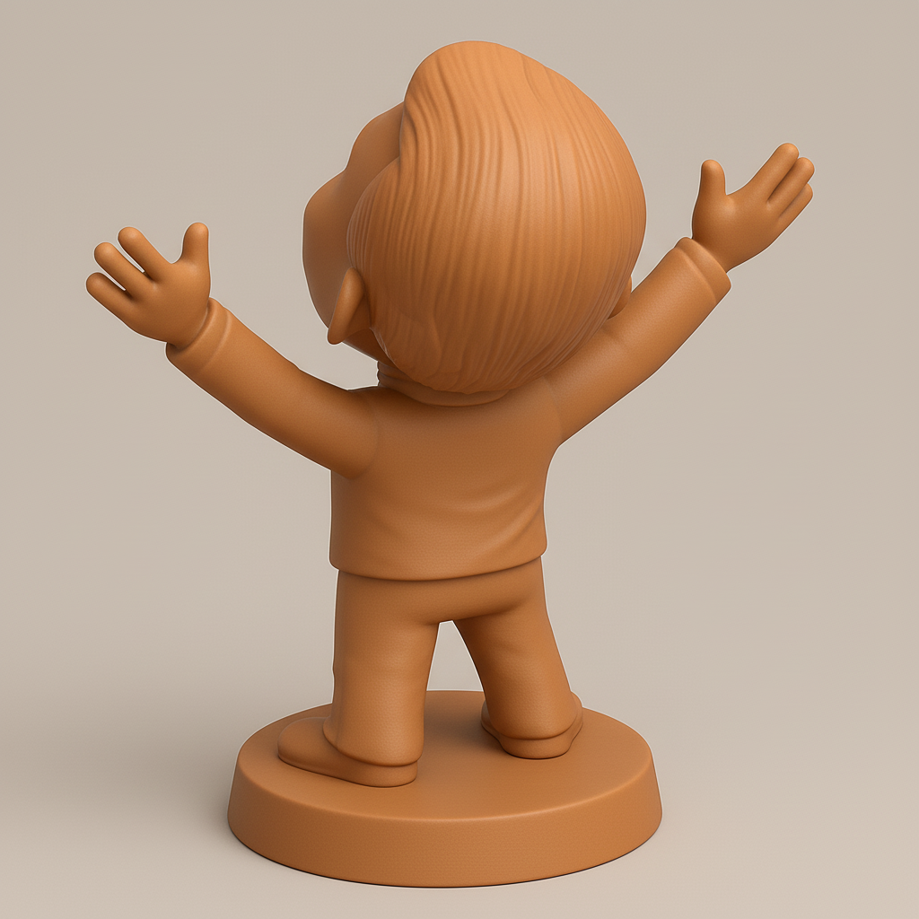 face anatomy 3d model-create 3d face model from photo_Joyful Open Arms Figure - Embrace Happiness 3D Print