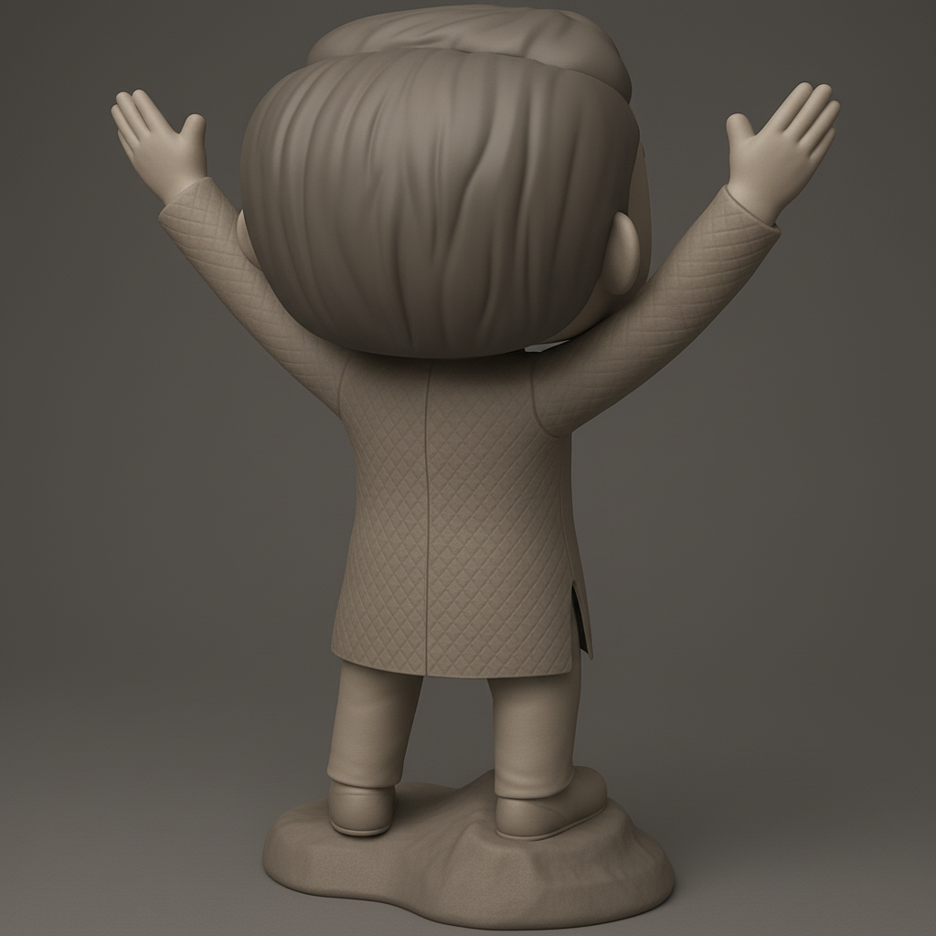 face anatomy 3d model-create 3d face model from photo_Celebrate Joy! Funko-Style Cultural Character Figurine