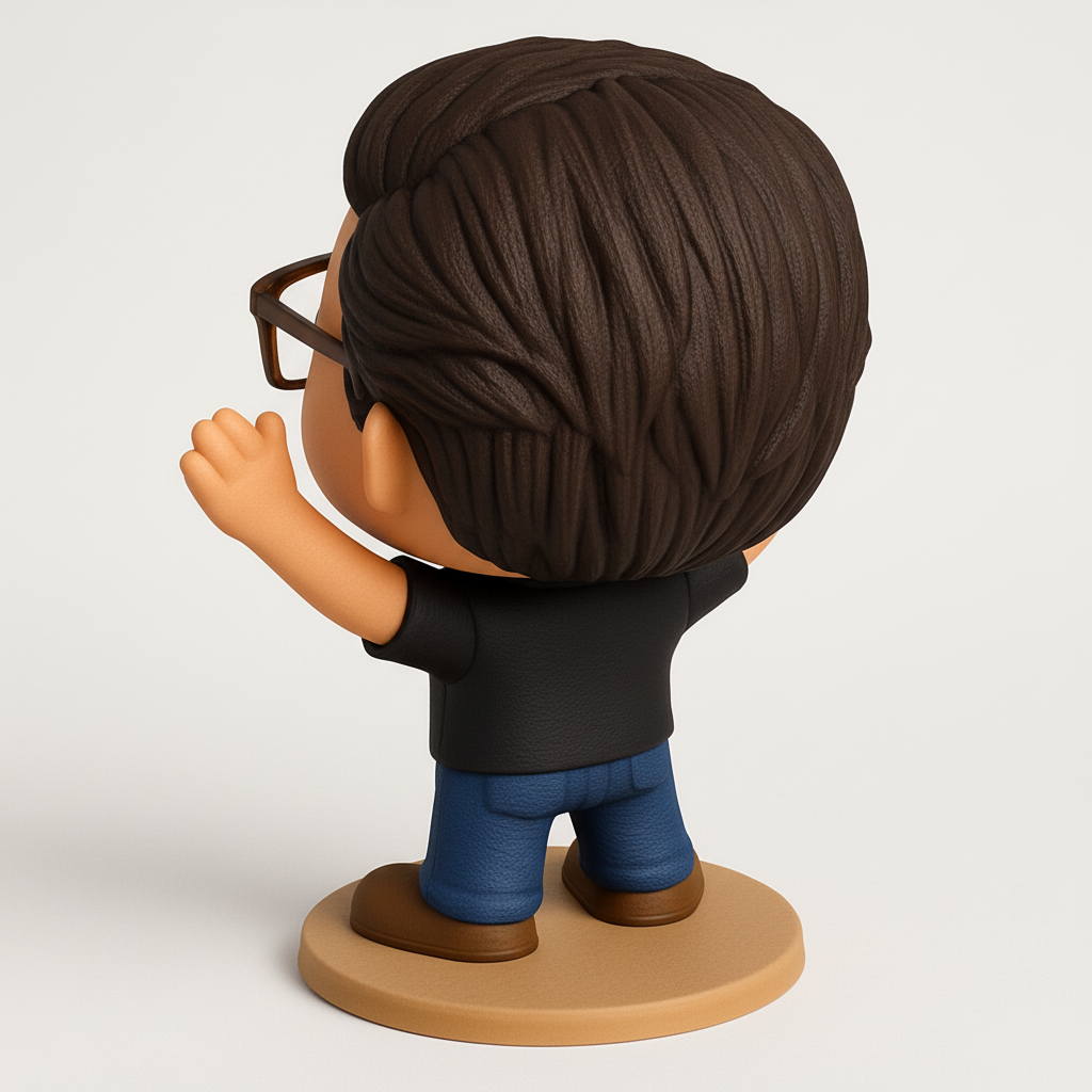 face anatomy 3d model-create 3d face model from photo_Happy Funko Pop-Style Figurine - Print Your Own Joy!