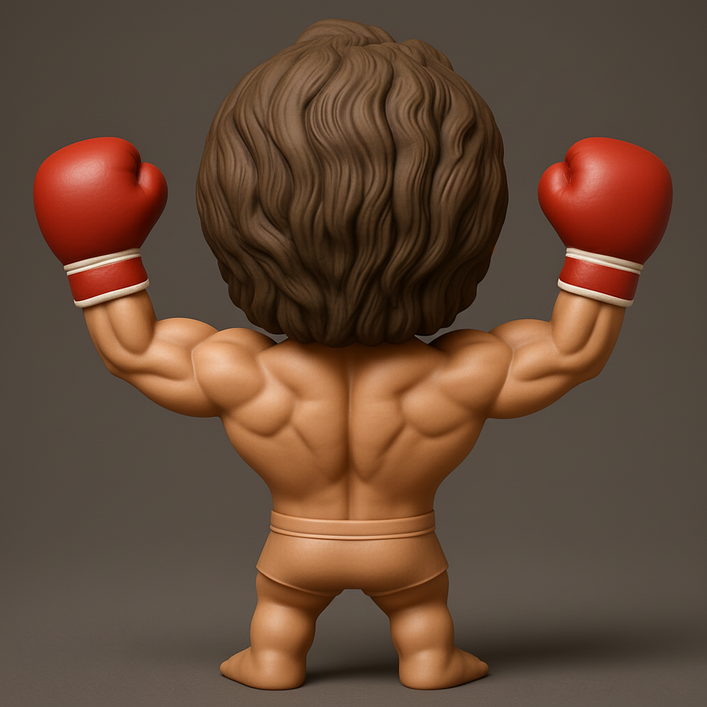 face anatomy 3d model-create 3d face model from photo_Triumphant Boxer Figurine: Celebrate Every Victory!