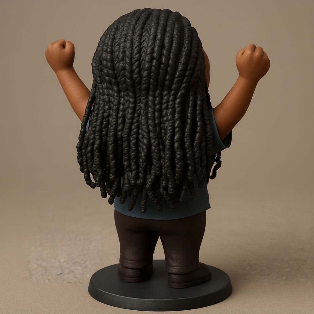 face anatomy 3d model-create 3d face model from photo_Empowered Joy Figurine: Celebrate Every Win!