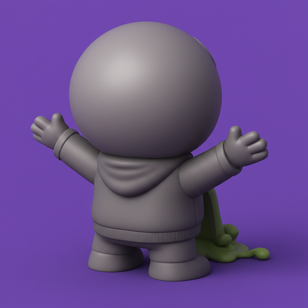 face anatomy 3d model-create 3d face model from photo_Happy Goo Buddy: Playful Desktop Friend with Ooze Fun