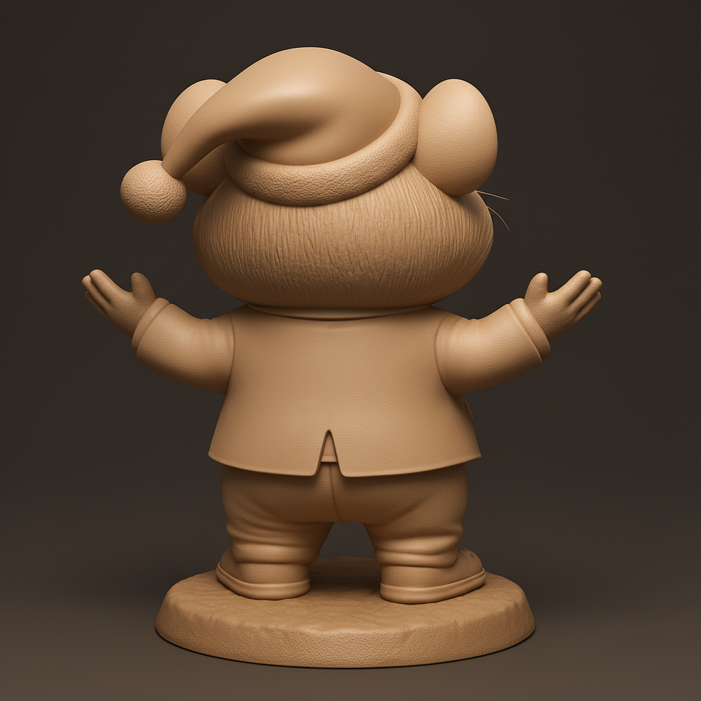 face anatomy 3d model-create 3d face model from photo_Jolly Festive Mouse: Perfect Holiday Desk Pal!