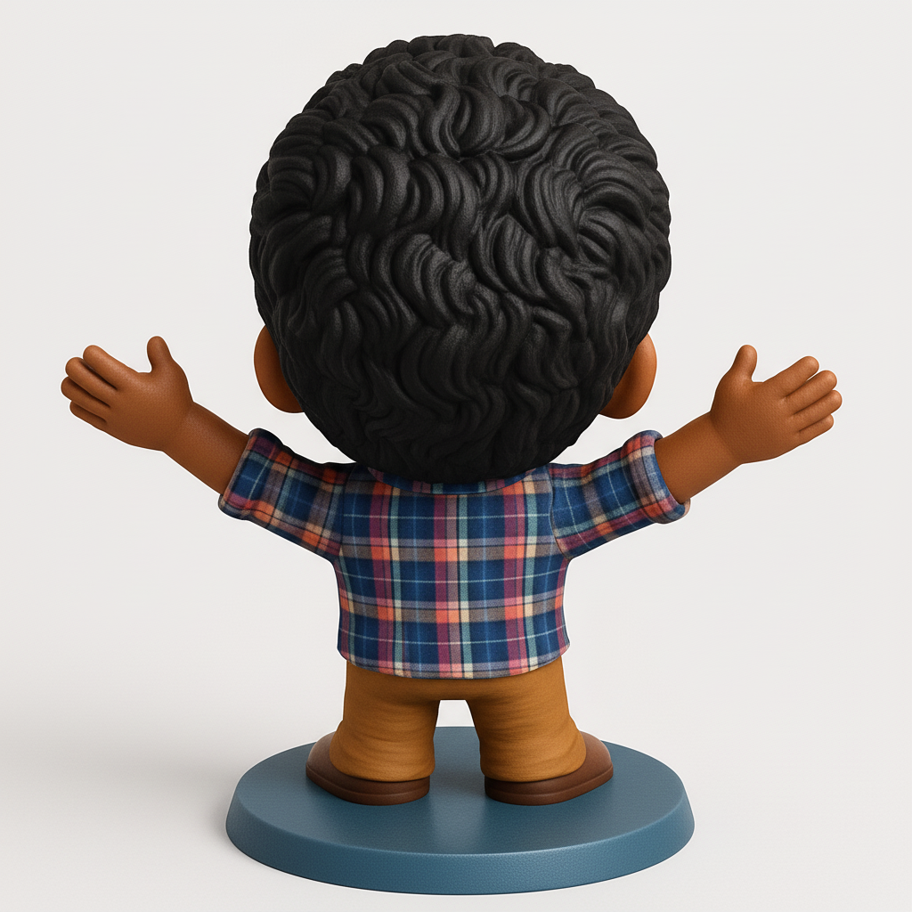 face anatomy 3d model-create 3d face model from photo_Happy Hugs Bobblehead: A Friendly Desk Companion