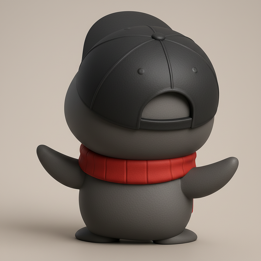 face to 3d model ai-3D portrait printing from photo_Happy Seal Desk Pal with Scarf & Hat - Print Your Buddy!