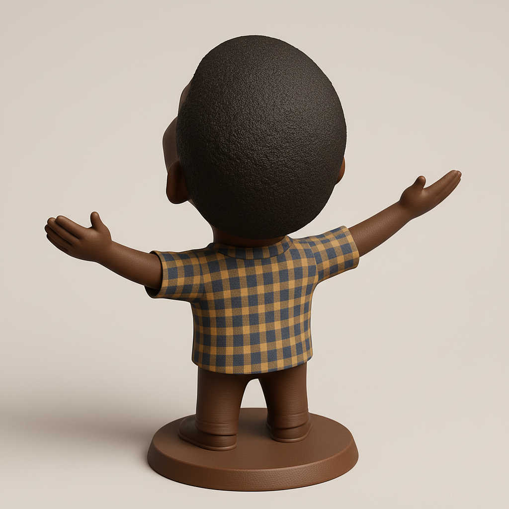 face to 3d model ai-3D portrait printing from photo_Joyful Celebration Figurine: Arms Wide Open!