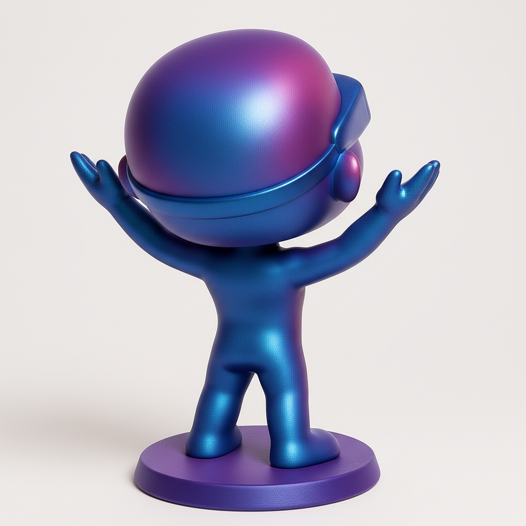 face anatomy 3d model-create 3d face model from photo_Metaverse Buddy VR Figurine - Joyful Tech Decor