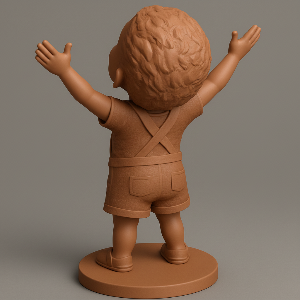 silhouette 3d printer maker-3d portrait printing_Happy Kid Statue: Radiate Positivity & Joy
