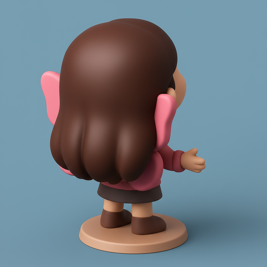 face anatomy 3d model-create 3d face model from photo_Sweet KVY Butterfly Girl Figurine - Personalized 