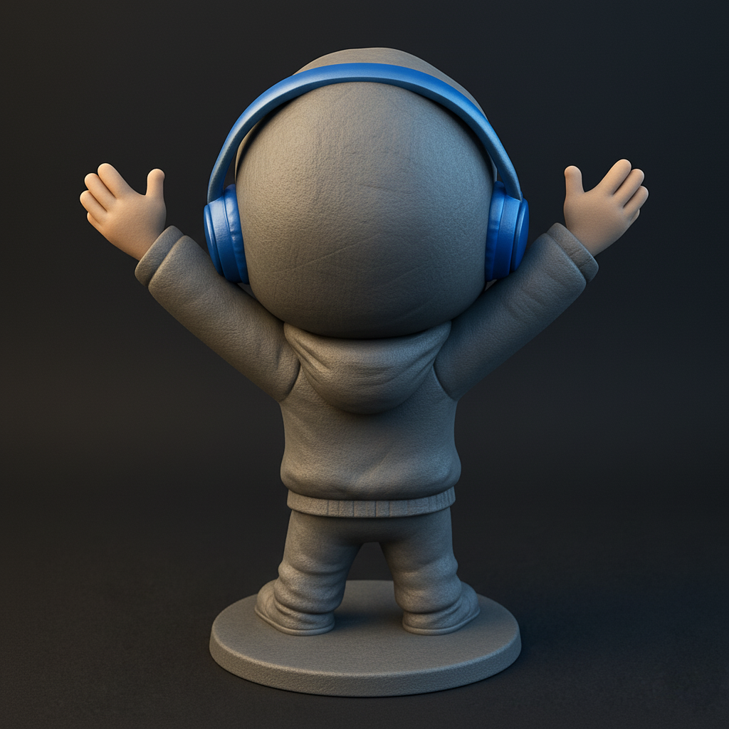 face anatomy 3d model-create 3d face model from photo_Joyful Music Fan: Celebrate & Display This Happy Vibe!