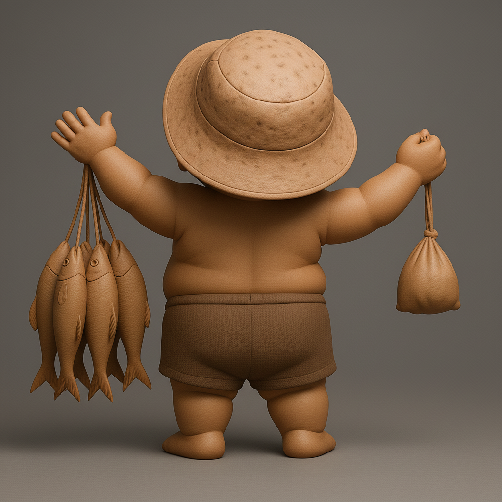 undefined-undefined_Cheerful Little Fisherman Figurine