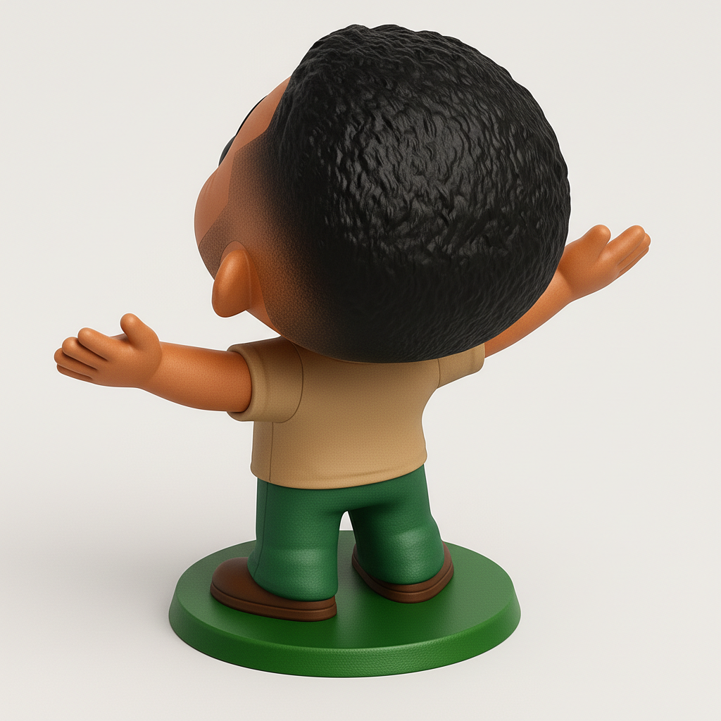 face to 3d model ai-3D portrait printing from photo_Cheerful Desk Buddy: Spread Joy & Welcome Positivity