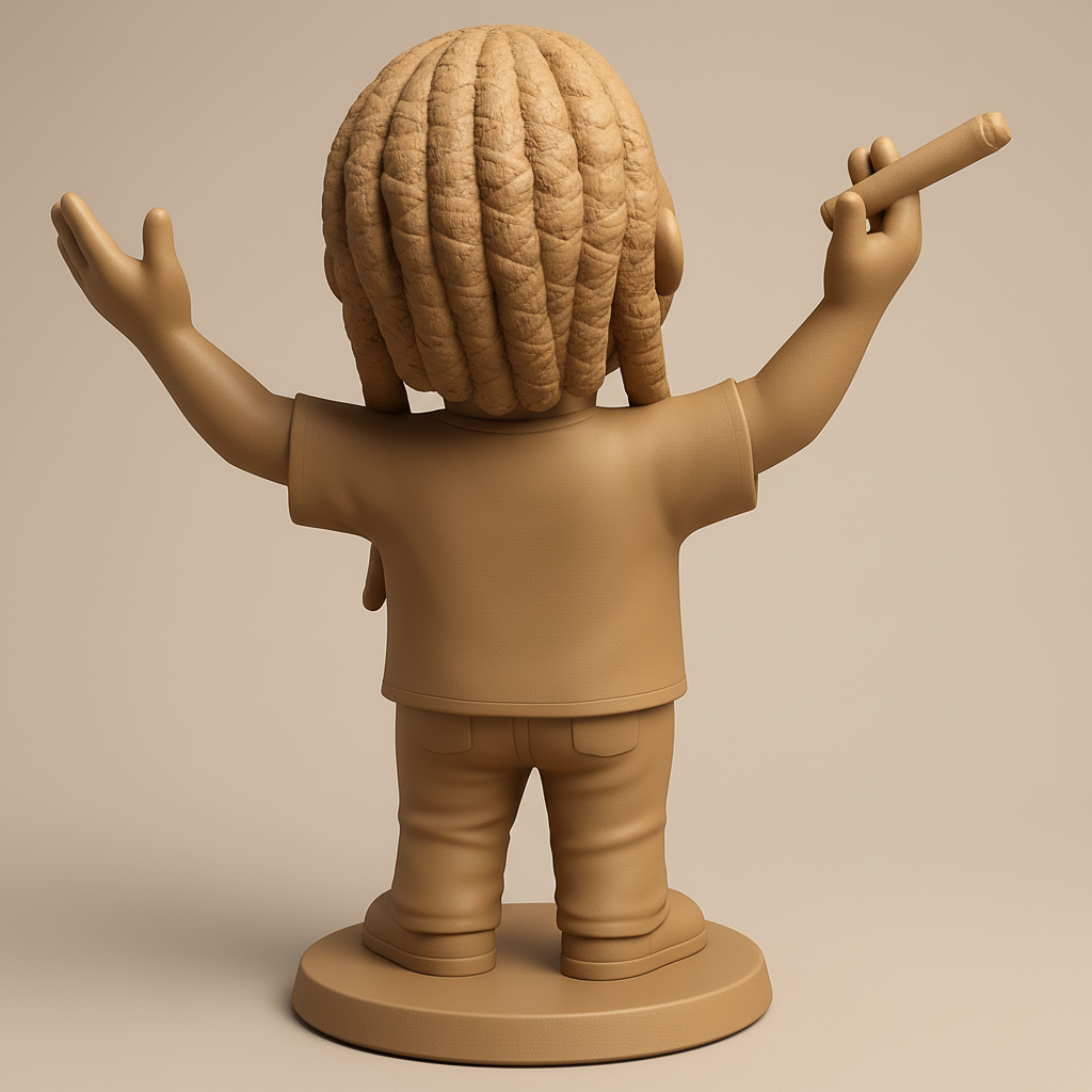 silhouette 3d printer maker-3d portrait printing_Chibi Joy: Happy Music Performer Figurine