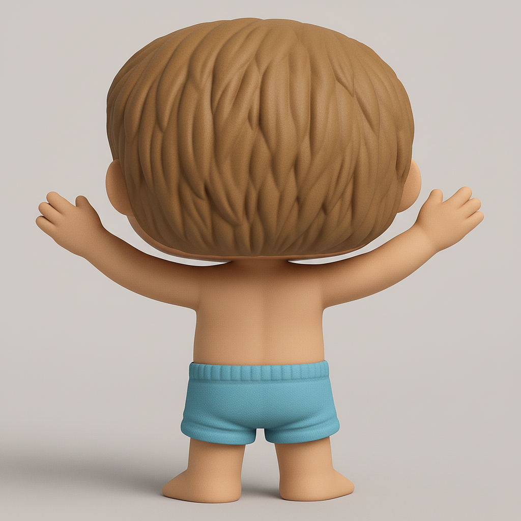 face to 3d model ai-3D portrait printing from photo_Cute Chibi Boy Figurine - Fun & Easy 3D Print Collectible