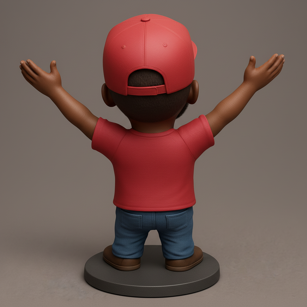 face anatomy 3d model-create 3d face model from photo_Uplifting Joy Bobblehead: A Celebration of Happiness