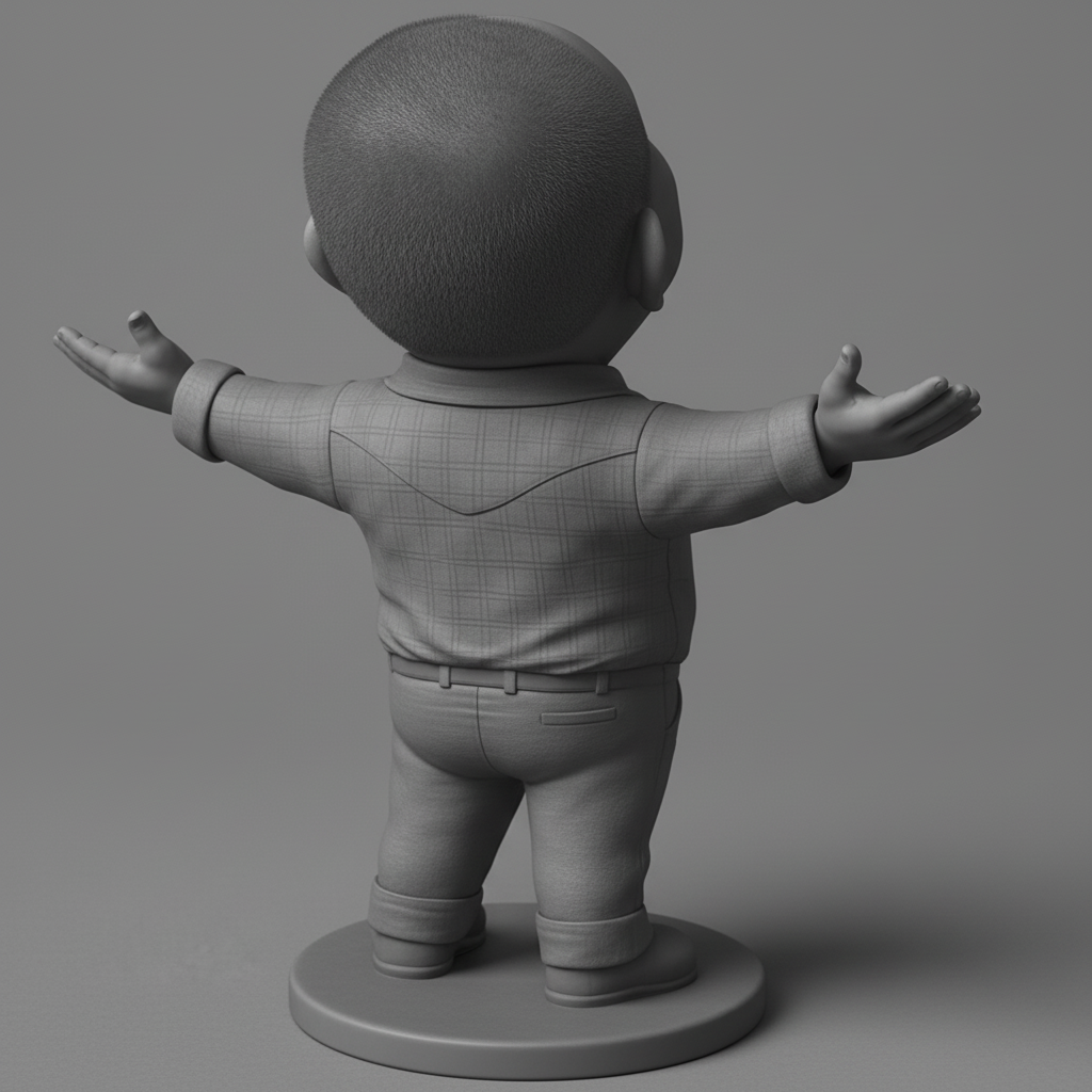 face to 3d model ai-3D portrait printing from photo_Joyful Embrace Figurine - Spread Happiness with a Print!