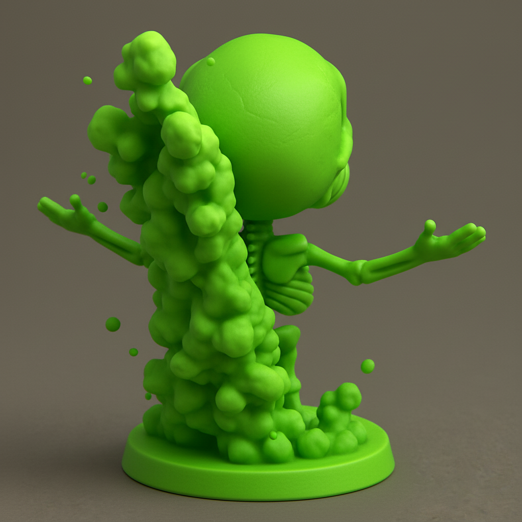 face anatomy 3d model-create 3d face model from photo_Vibrant Gas Mask Skeleton: Quirky Desk Decor & Collectible