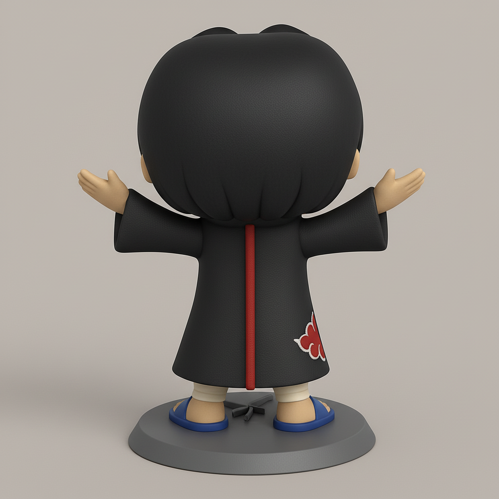 face anatomy 3d model-create 3d face model from photo_Chibi Itachi Akatsuki Smile - Embrace Your Inner Ninja!
