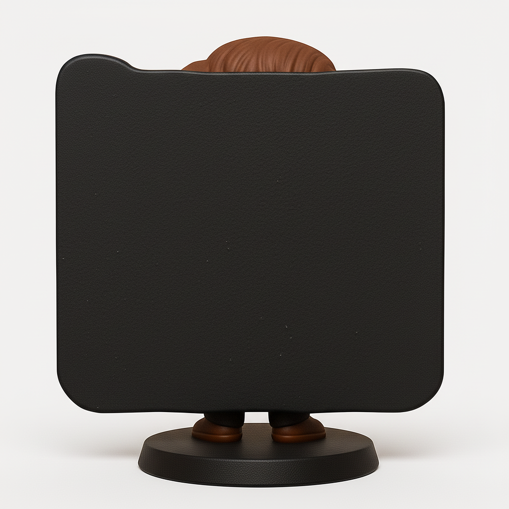 face to 3d model ai-3D portrait printing from photo_Dynamic Pop Display: Fiery 'V' Character Stand