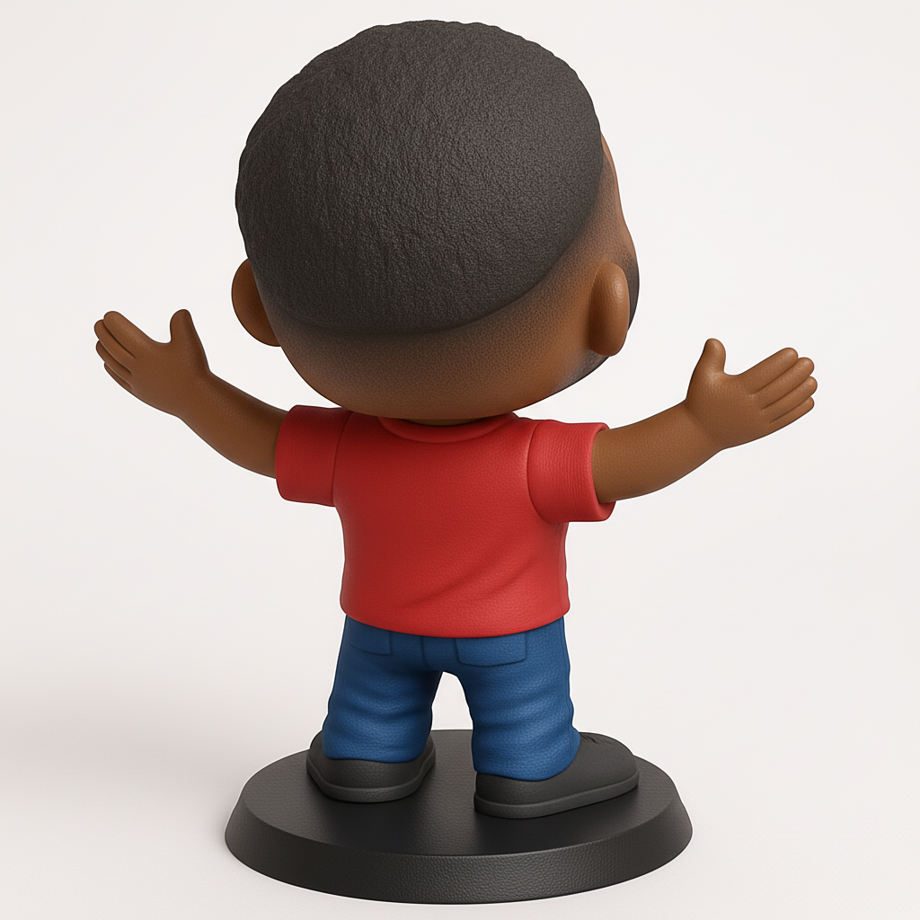 face anatomy 3d model-create 3d face model from photo_Welcoming Chibi Figure: Happy Desk Buddy & Decor