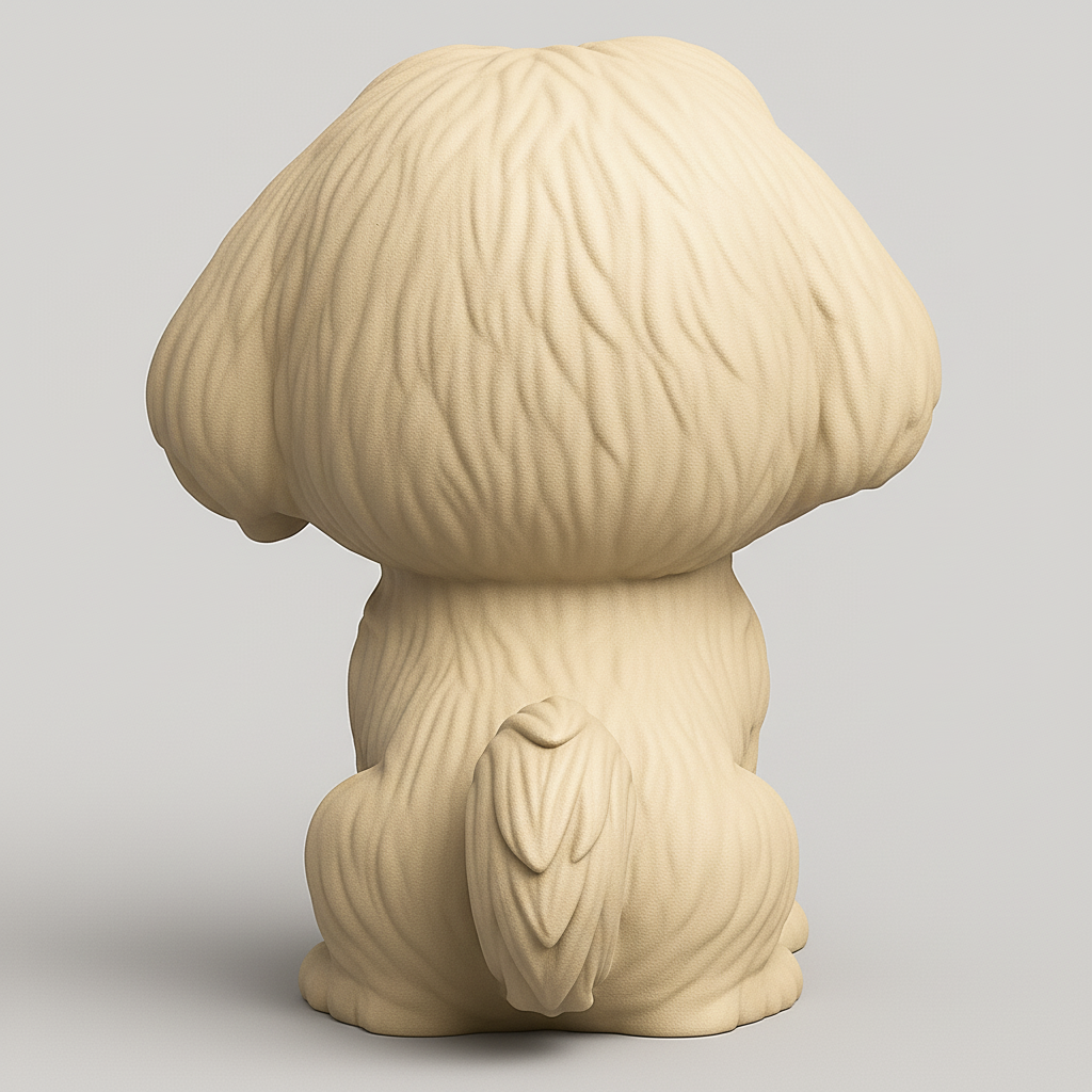 face anatomy 3d model-create 3d face model from photo_Cute Happy Puppy Desk Pal 3D Print Model