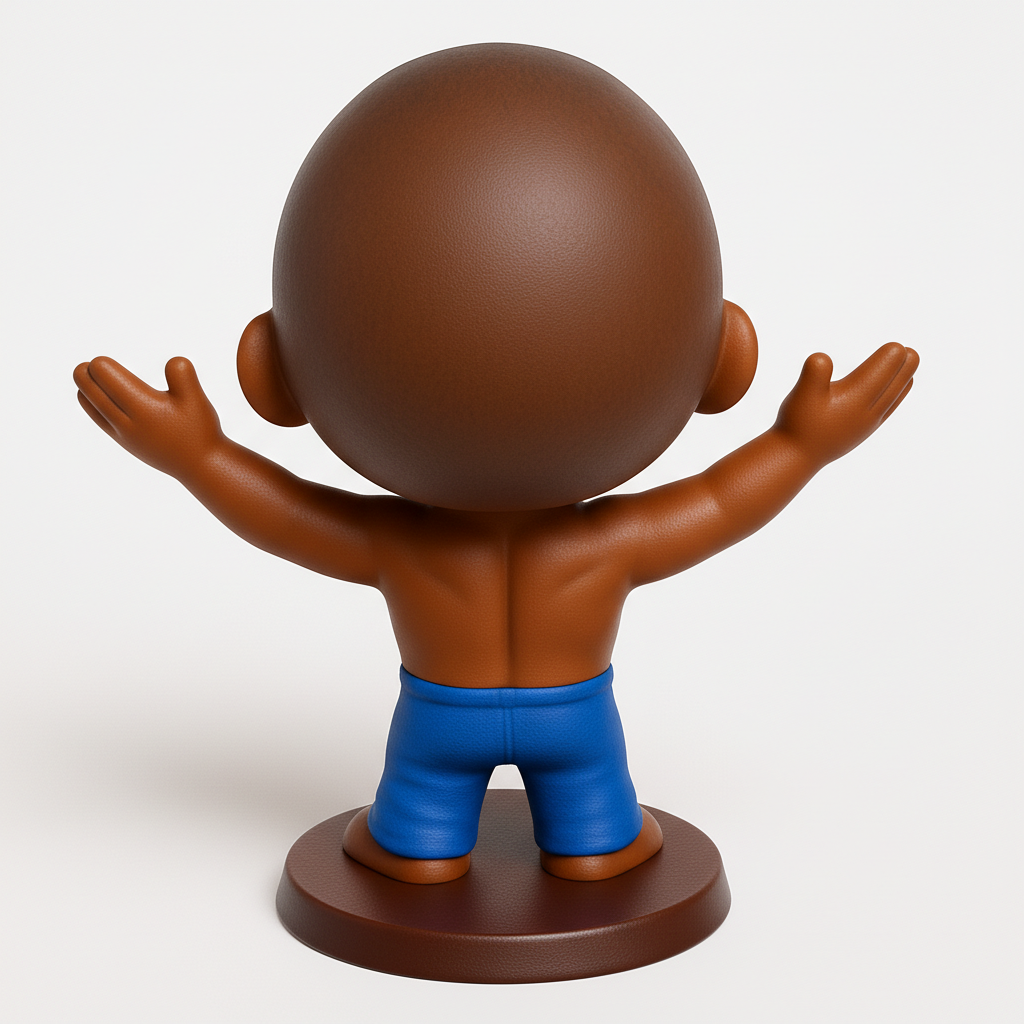 face to 3d model ai-3D portrait printing from photo_Cheerful Smiling Man Bobblehead Figurine