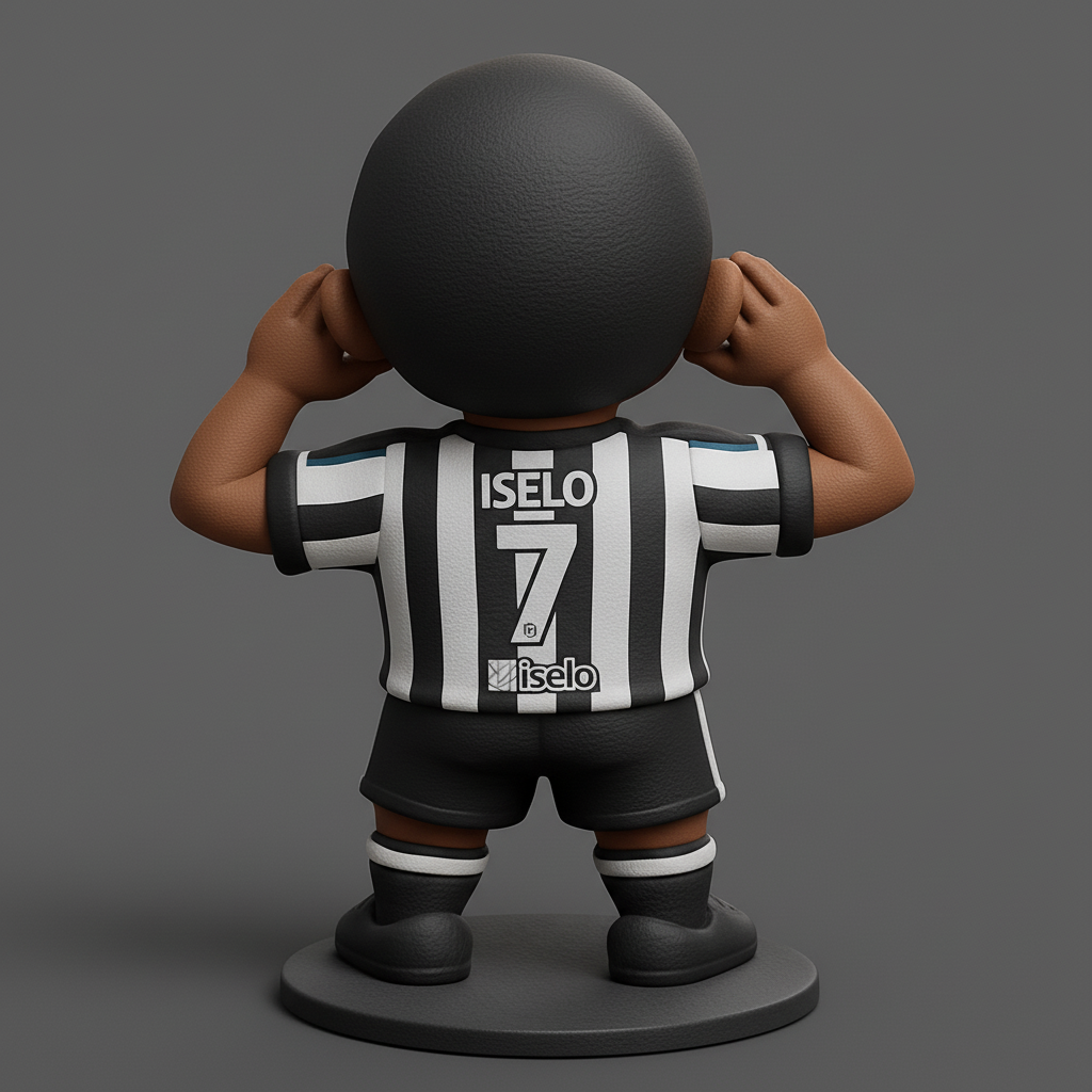 face to 3d model ai-3D portrait printing from photo_Vibrant Soccer Fan Mascot: Two Faces, One Joy!