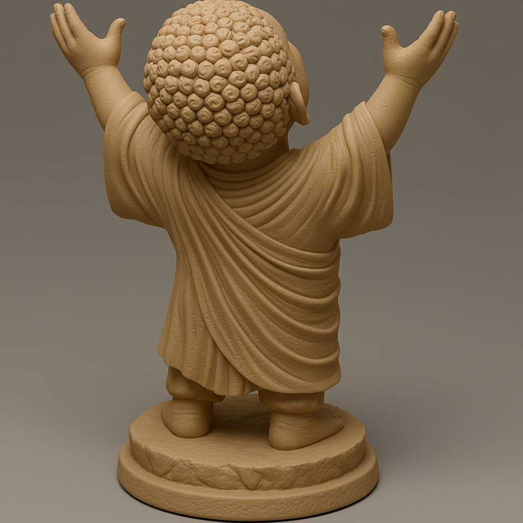 silhouette 3d printer maker-3d portrait printing_Joyful Buddha Statue for Your Collection