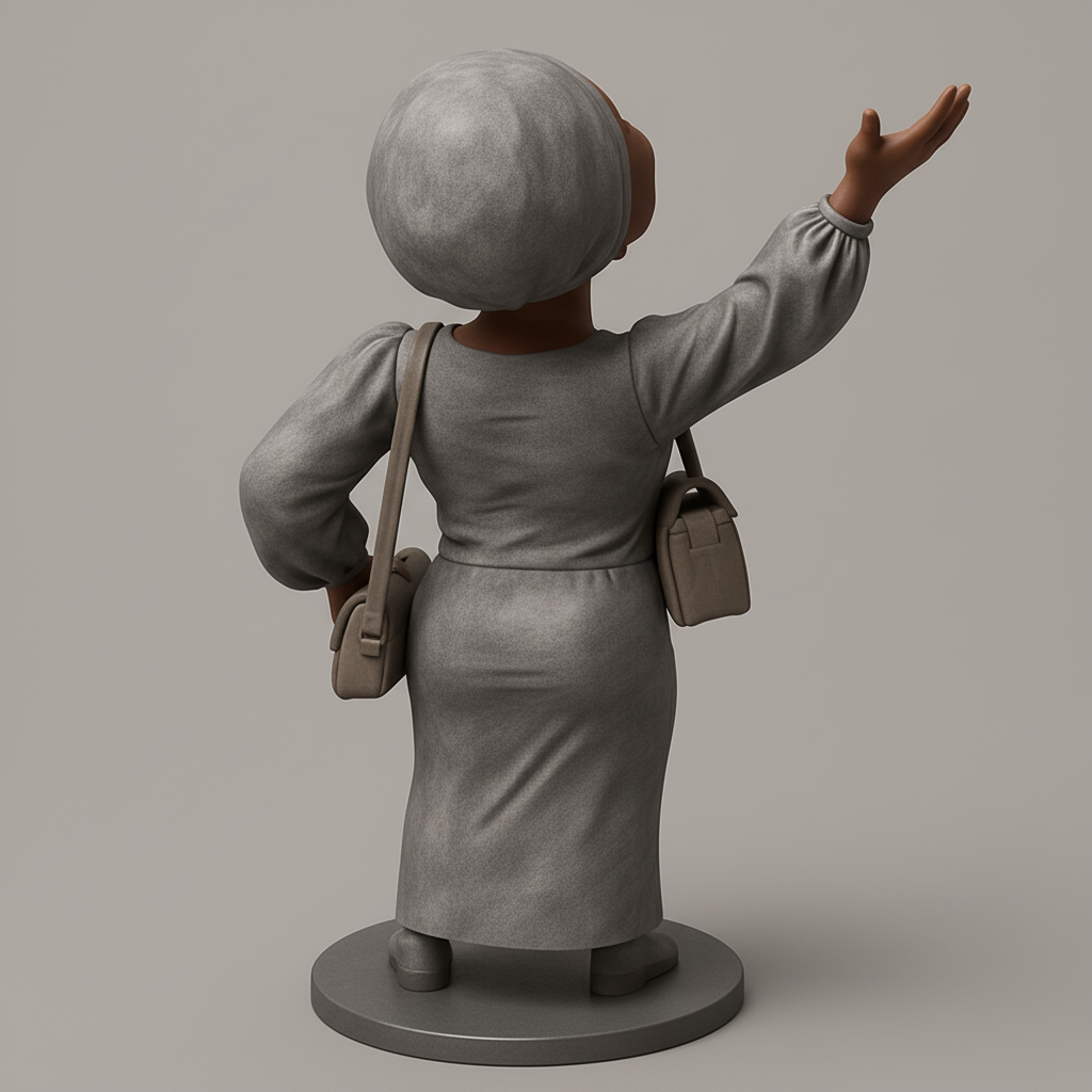 silhouette 3d printer maker-3d portrait printing_Uplifted Spirit Figurine - A Beacon of Joy