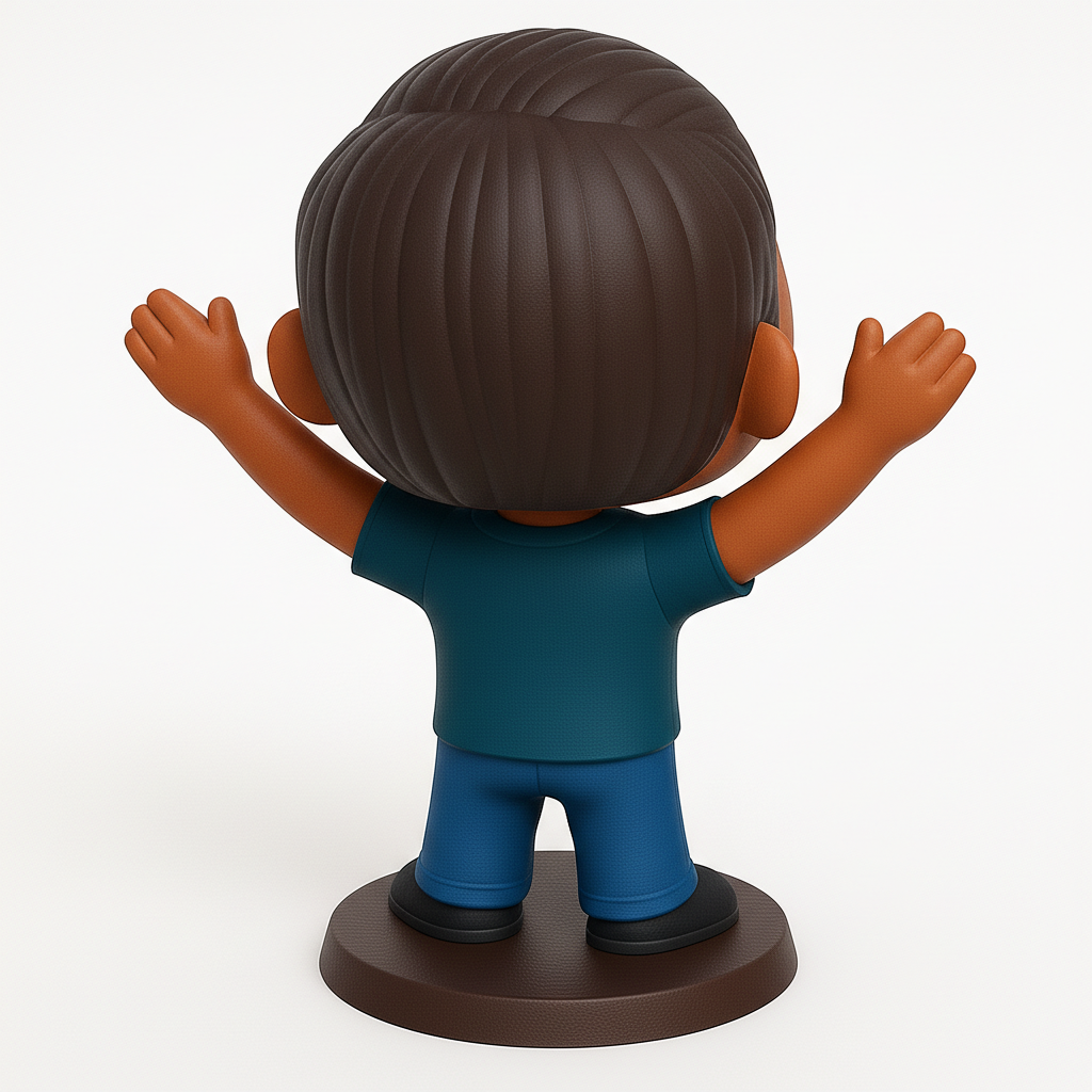 face anatomy 3d model-create 3d face model from photo_Joyful Waving Desk Pal 3D Print Model