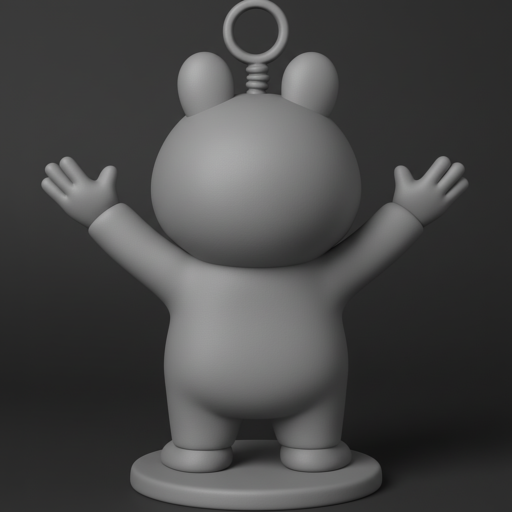 silhouette 3d printer maker-3d portrait printing_Happy Ukrainian Mascot w/ Fries & Trident