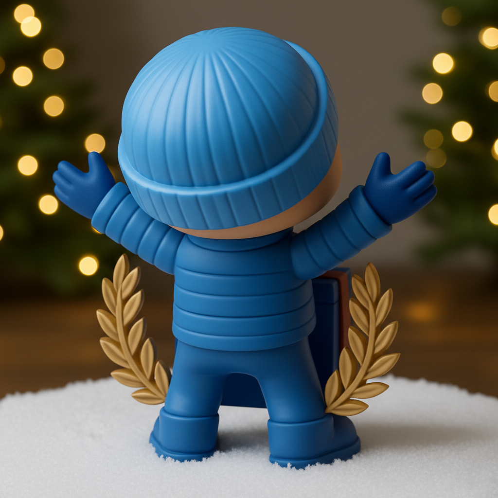 face anatomy 3d model-create 3d face model from photo_Cheerful Trust Gift Buddy - Holiday Winter Figurine