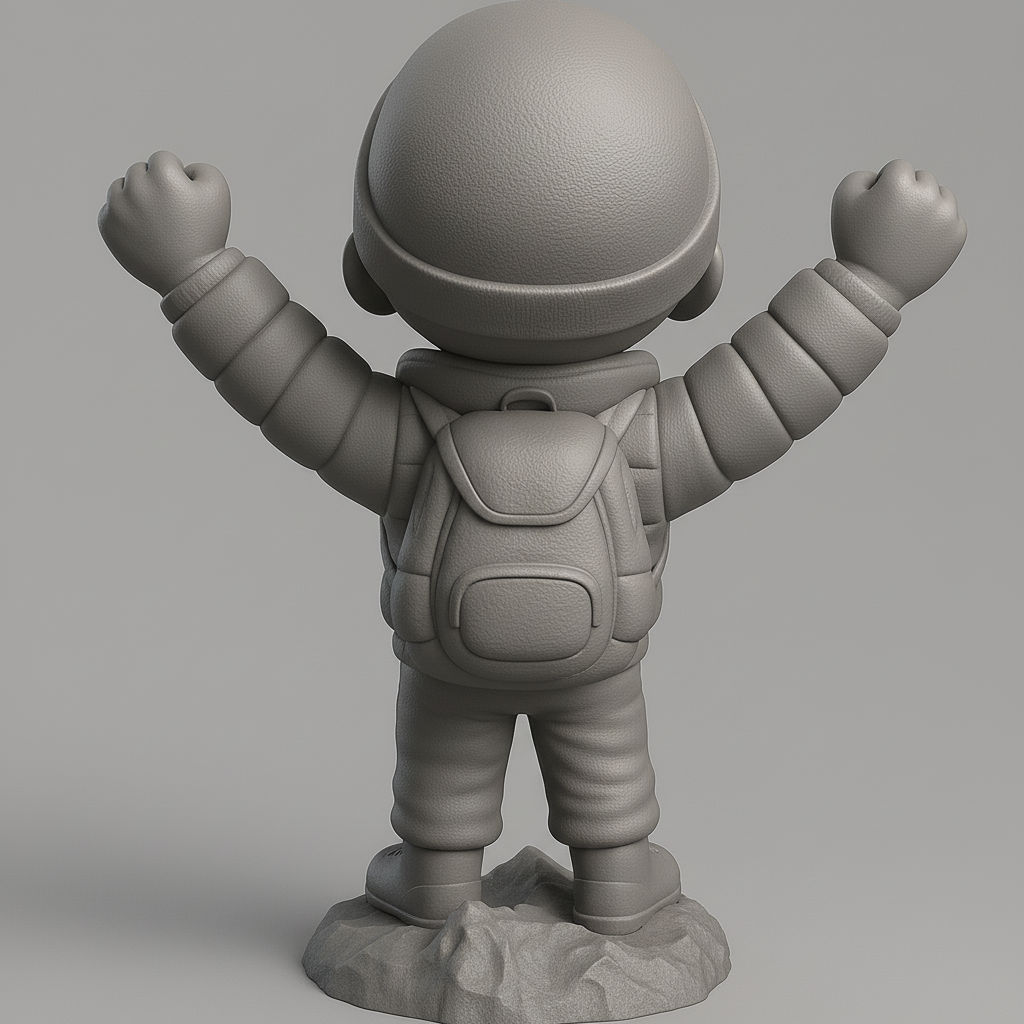 silhouette 3d printer maker-3d portrait printing_Joyful Adventurer 3D Model