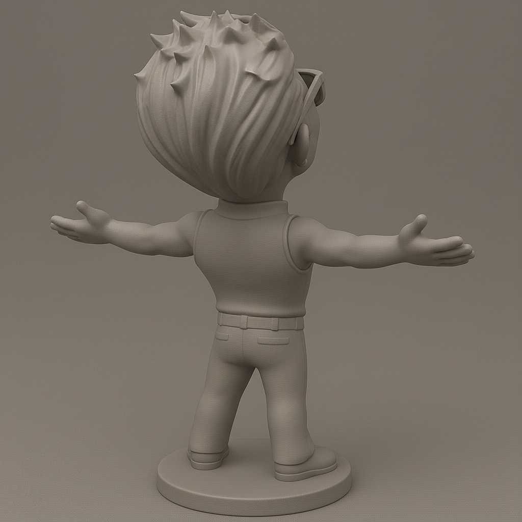 face anatomy 3d model-create 3d face model from photo_Joyful Character Figurine for 3D Printing