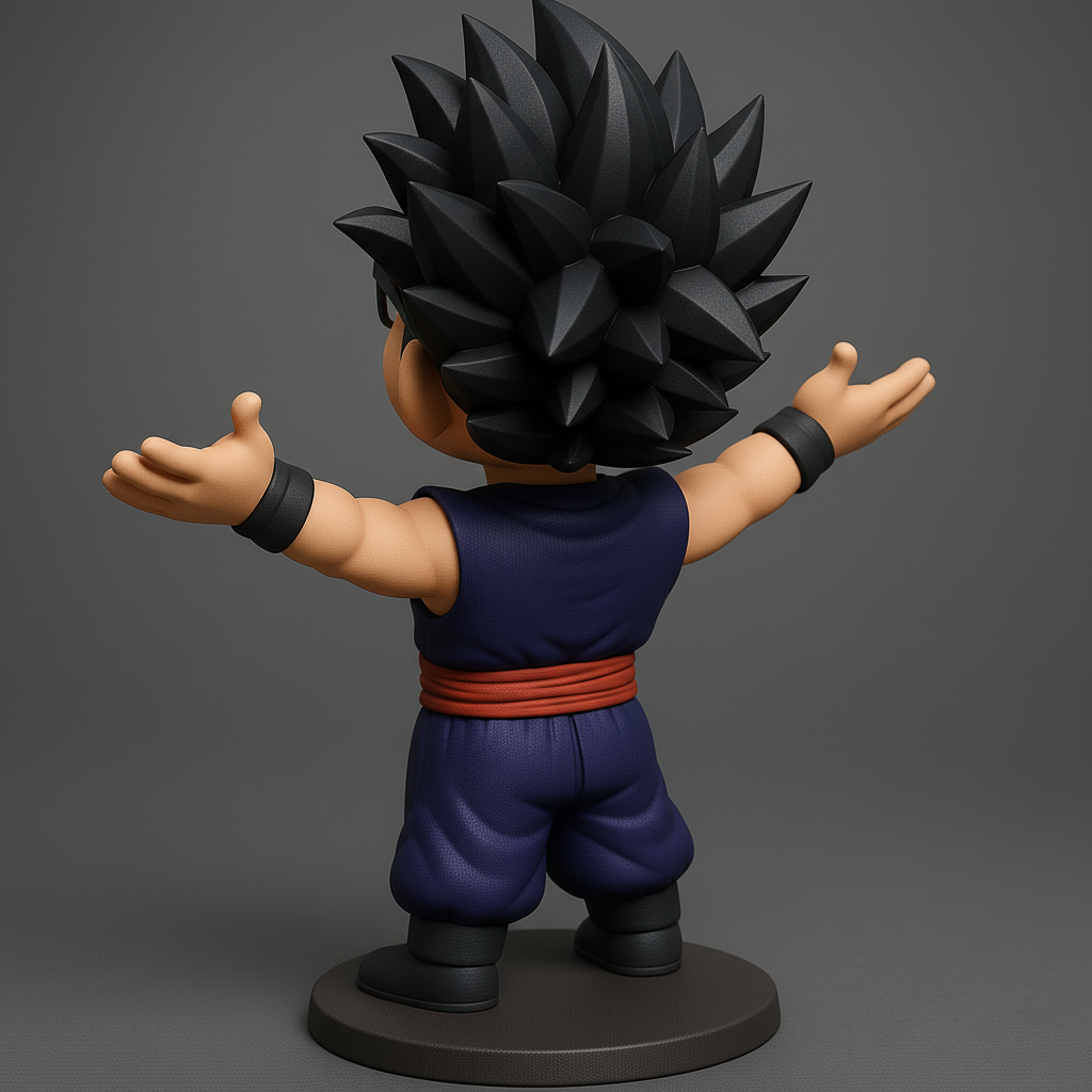 silhouette 3d printer maker-3d portrait printing_Joyful Anime Character Figurine