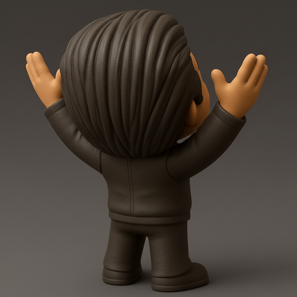 face anatomy 3d model-create 3d face model from photo_Happy Waving Character Figurine - Perfect Desk Buddy!