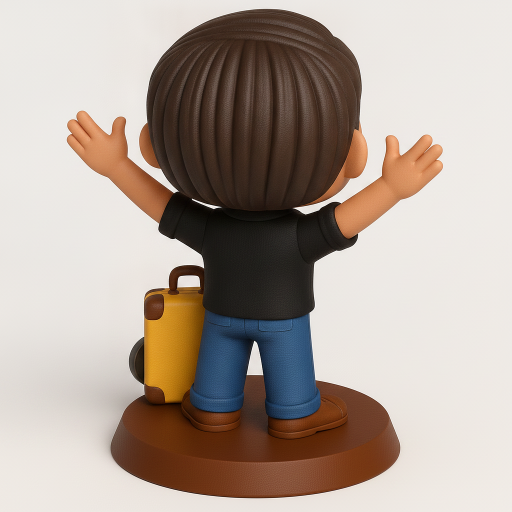 face to 3d model ai-3D portrait printing from photo_Your Journey, Your Figurine: Customizable Travel Buddy