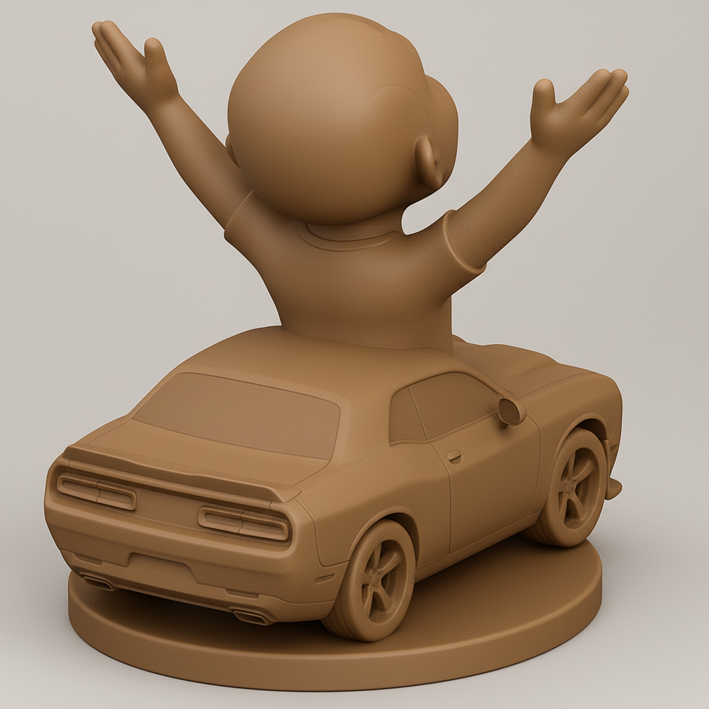 face anatomy 3d model-create 3d face model from photo_Speed & Smiles: Challenger Driver Statue