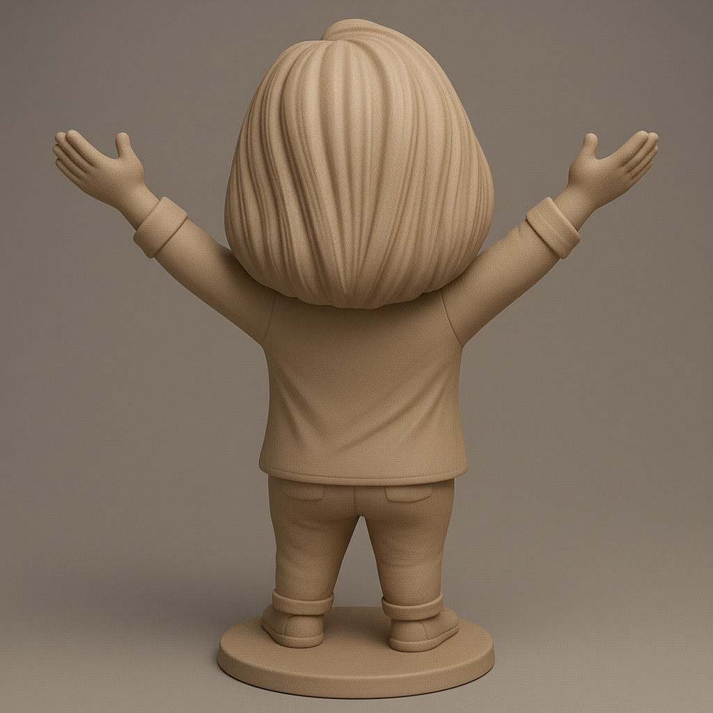 face anatomy 3d model-create 3d face model from photo_Joyful Celebratory Figure for 3D Printing