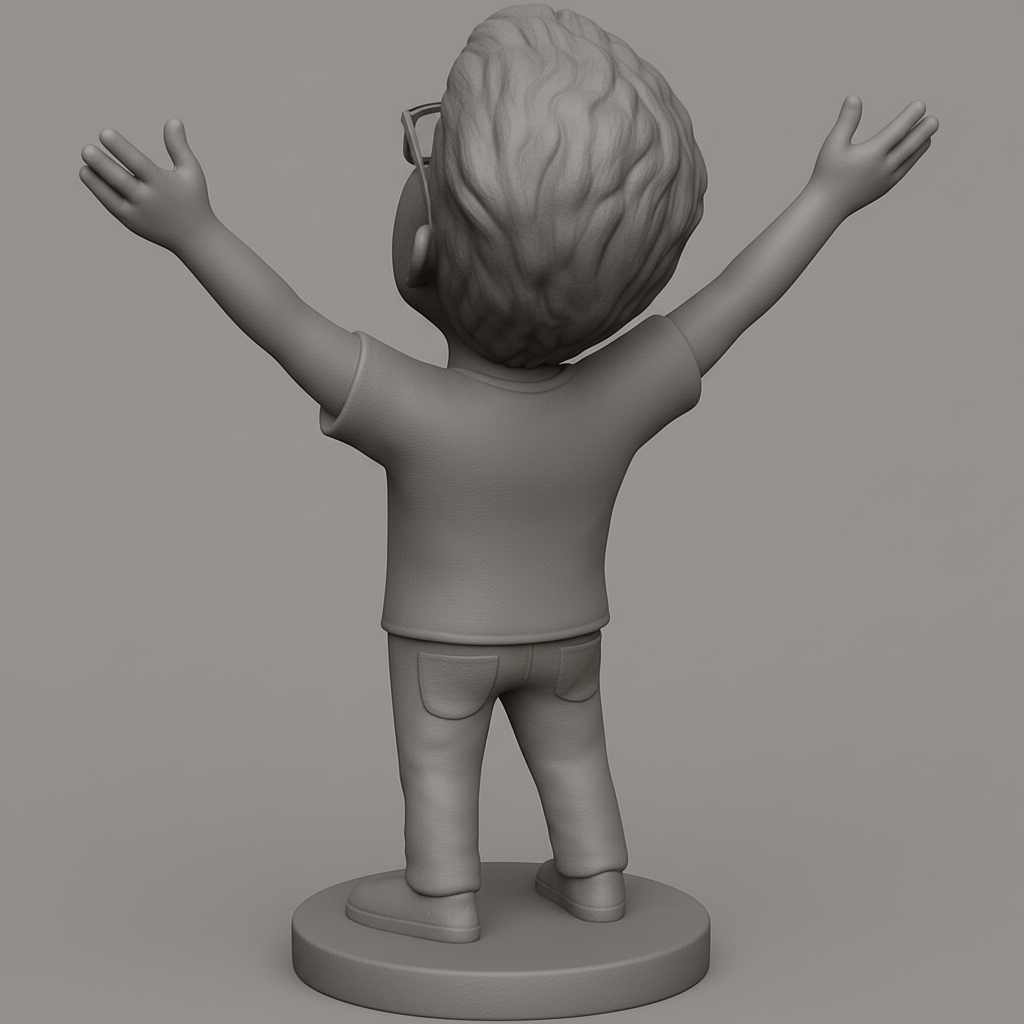 face anatomy 3d model-create 3d face model from photo_Pure Joy Figurine: Uplifting Desk Art