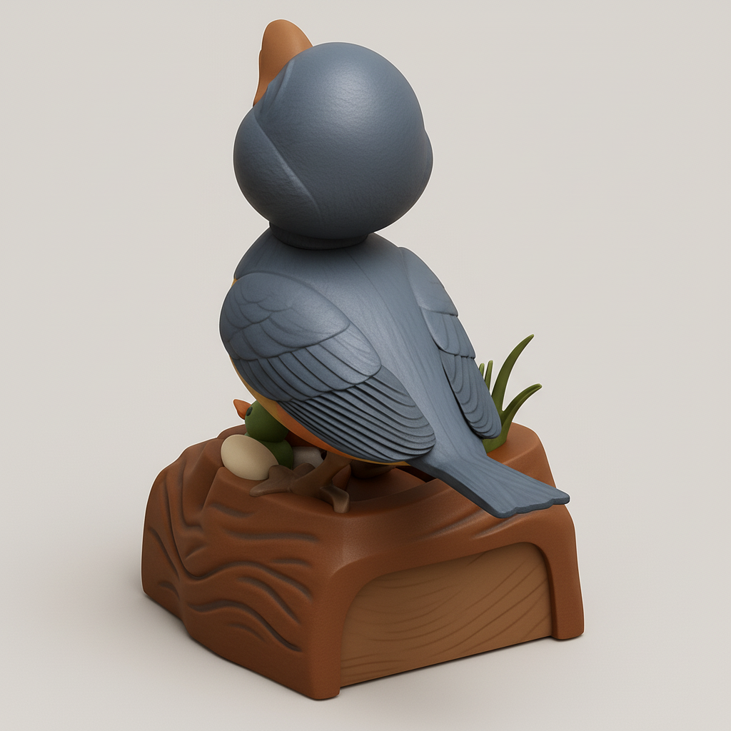 face anatomy 3d model-create 3d face model from photo_Singing Bird & Hatchlings: A Joyful Nest Scene