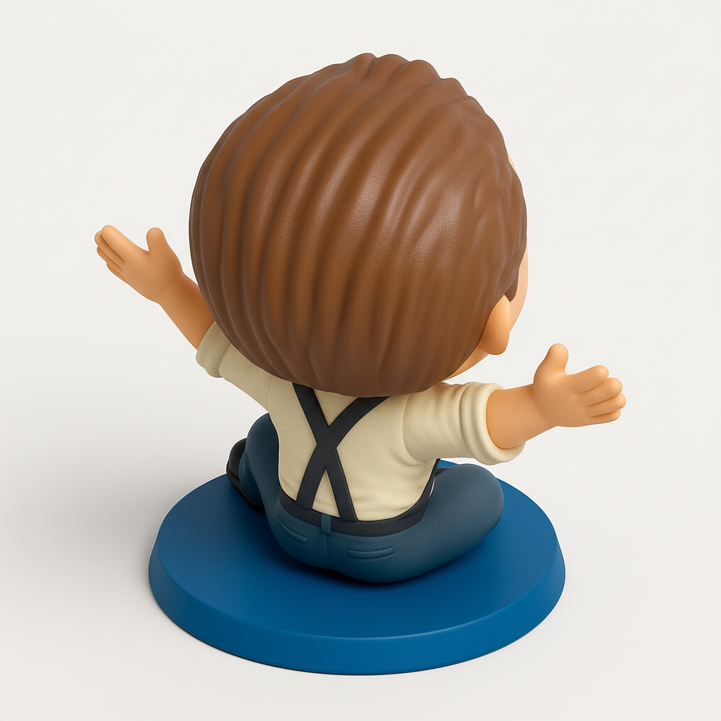 face anatomy 3d model-create 3d face model from photo_Enthusiastic Desk Pal Figurine - Bring Joy to Your Space