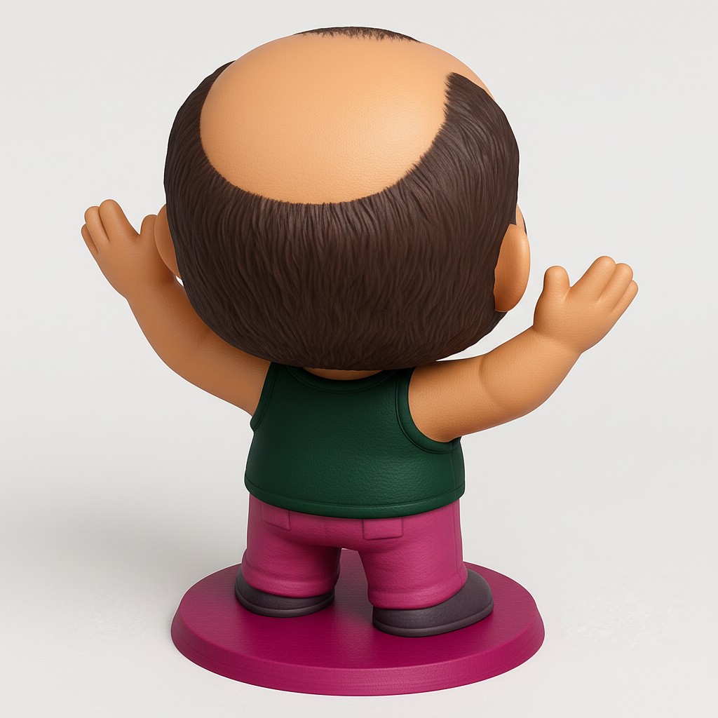 face to 3d model ai-3D portrait printing from photo_Vibrant Smiling Bearded Pal: Bring Joy to Your Desk!