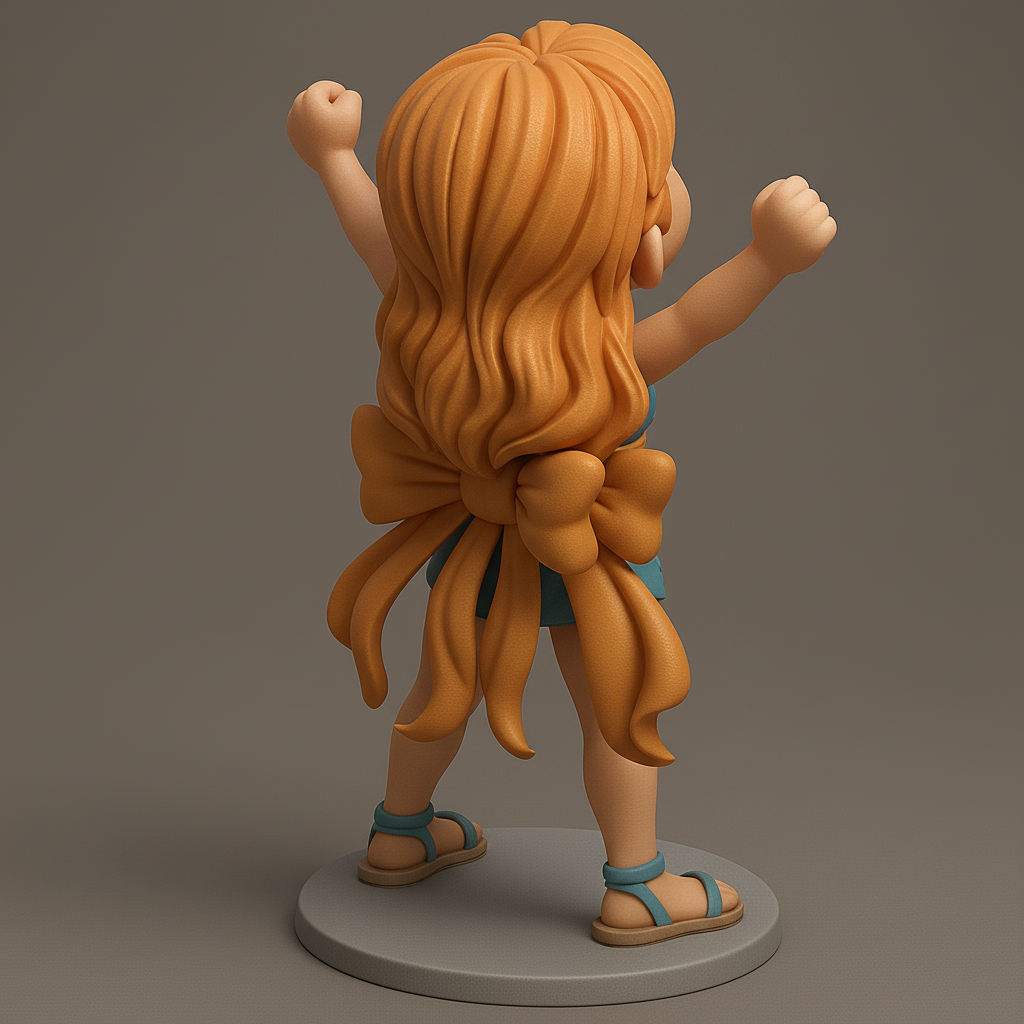 silhouette 3d printer maker-3d portrait printing_Joyful Victory Figure for 3D Printing