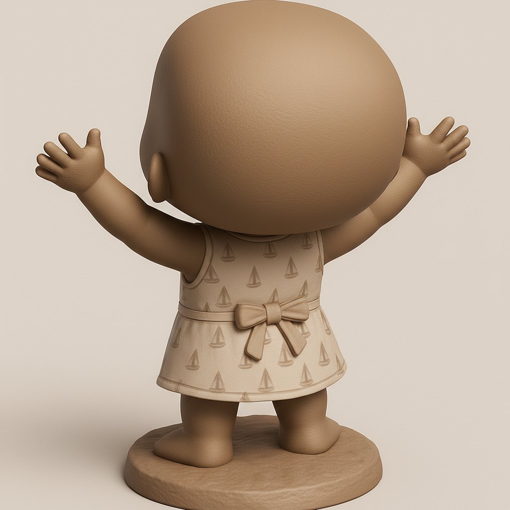 face to 3d model ai-3D portrait printing from photo_Happy Baby Figure: Delightful Display & Play!