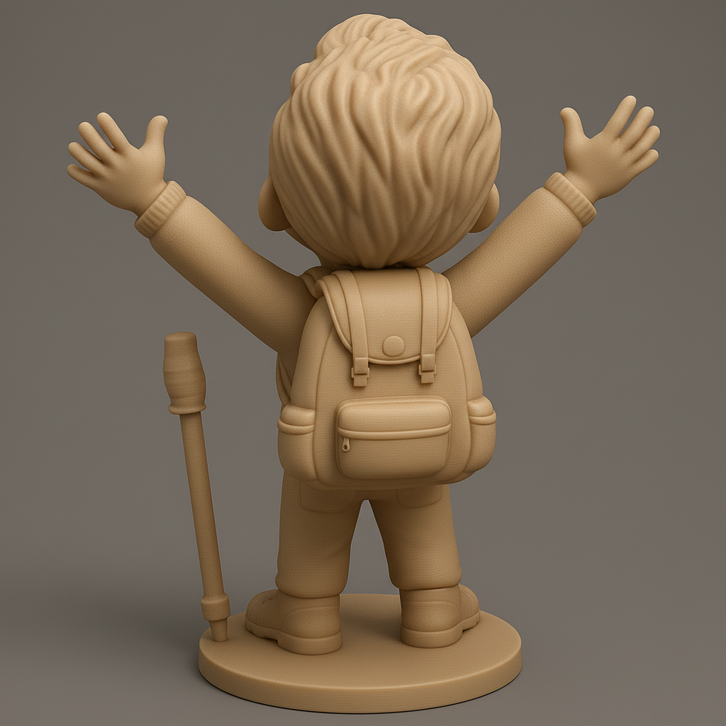 face anatomy 3d model-create 3d face model from photo_Happy Hiker Kid - Spread Joy & Adventure!