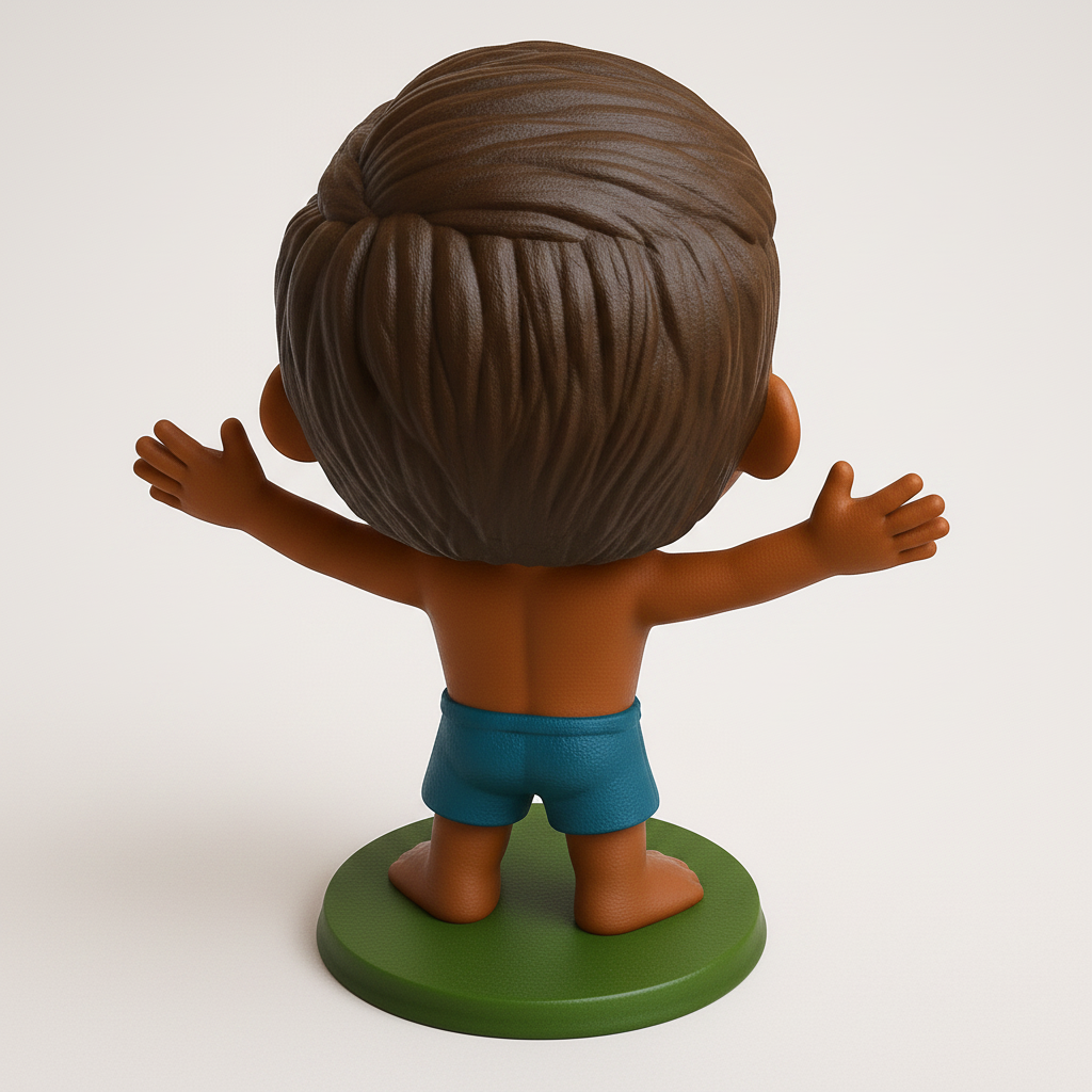 face to 3d model ai-3D portrait printing from photo_Happy Kid Collectible Figurine - Summer Vibes!