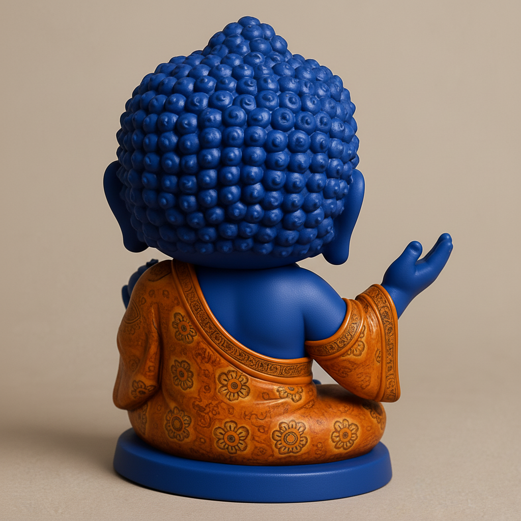 face to 3d model ai-3D portrait printing from photo_Chibi Buddha statue of the Smiling Medicine Buddha